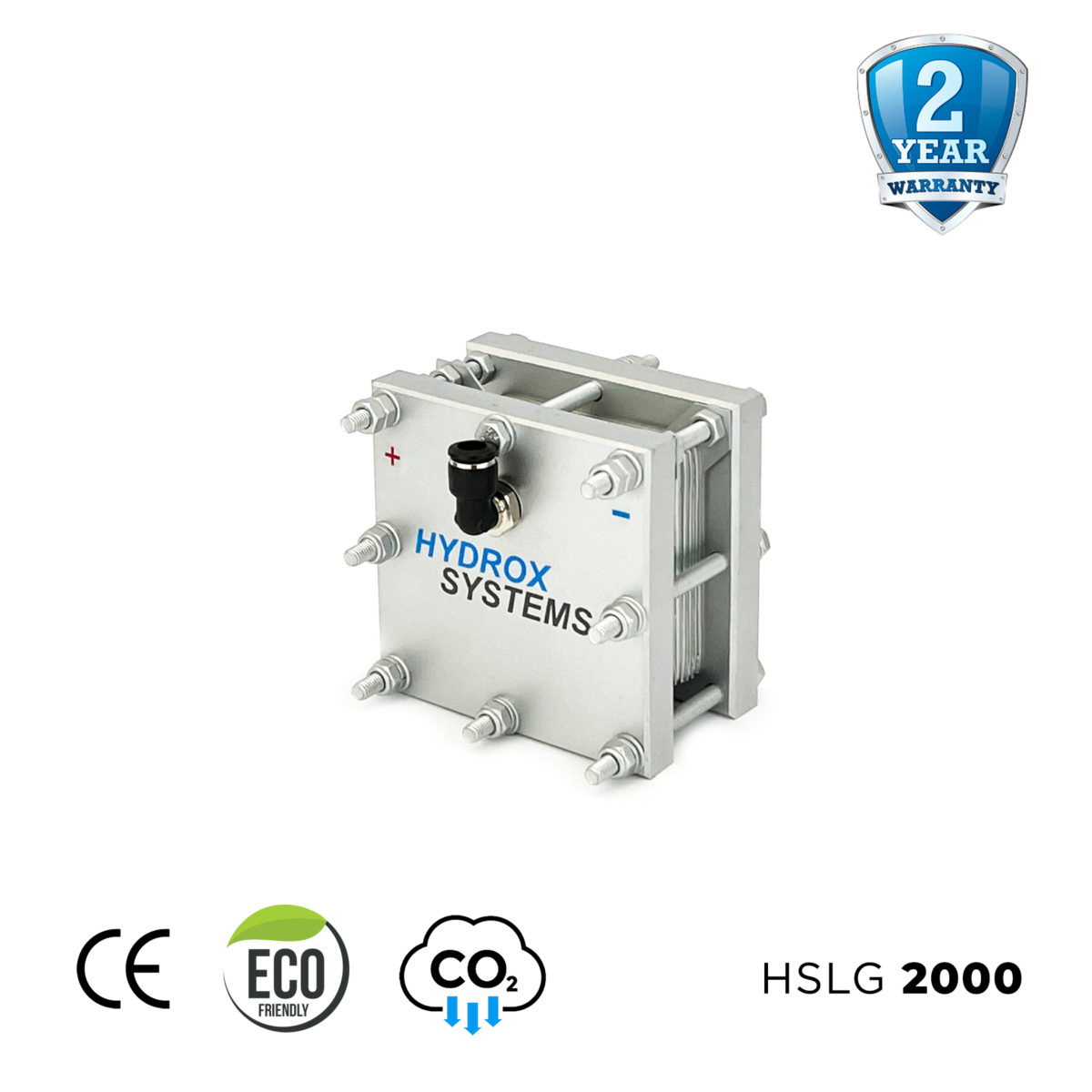 HHO DC2000 Hydrogen Generator Kit For Motors 1400-2400cc – With PWM30A, EFIE Chip & Water Sensor